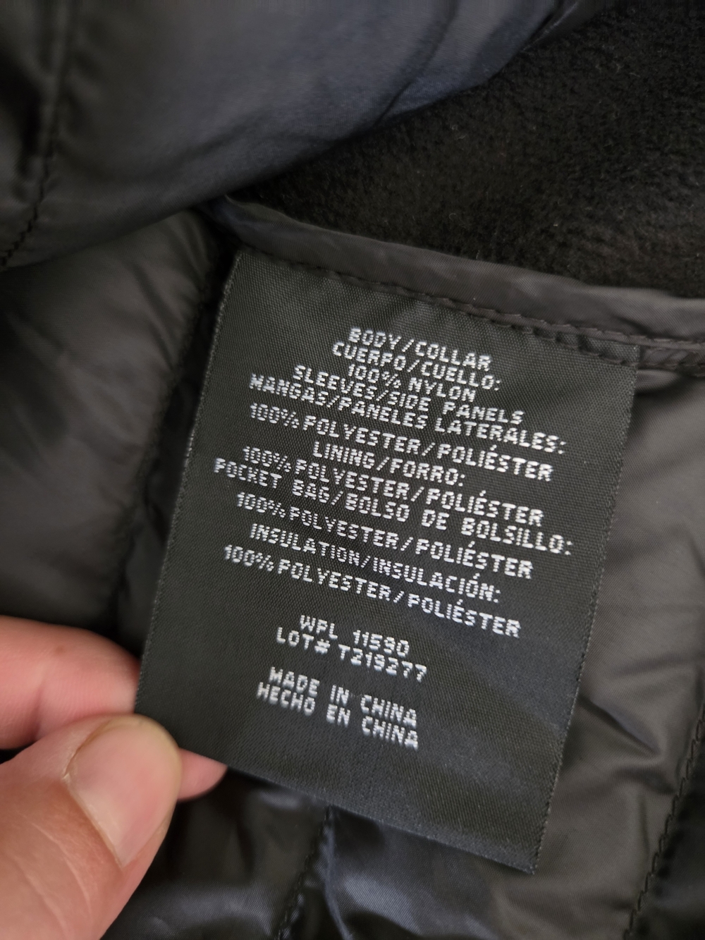 32 Degrees Black Quilted Hybrid Jacket - Picture 9 of 9